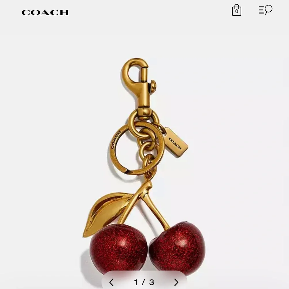 Coach Gold and Red Cherry Key Holder - Picture 6 of 7